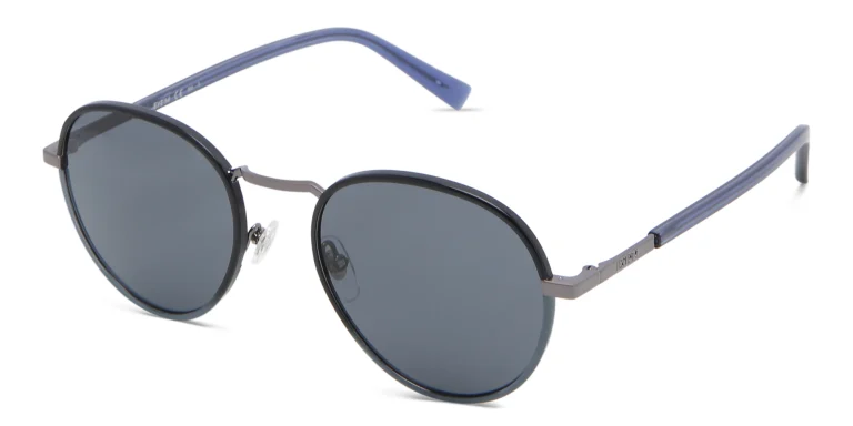 Shop EYE'M Round Sunglasses in Gunmetal online.