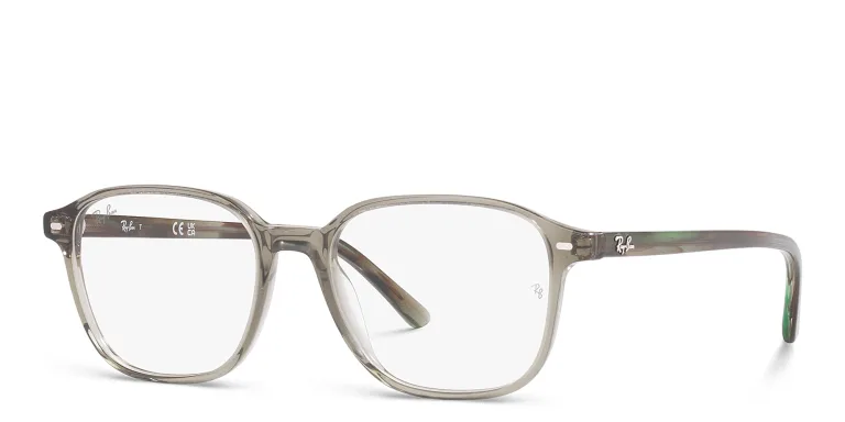 Shop Ray-Ban Leonard Unisex Square Eyeglasses in Green online.