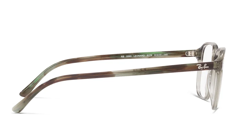 Shop Ray-Ban Leonard Unisex Square Eyeglasses in Green online.