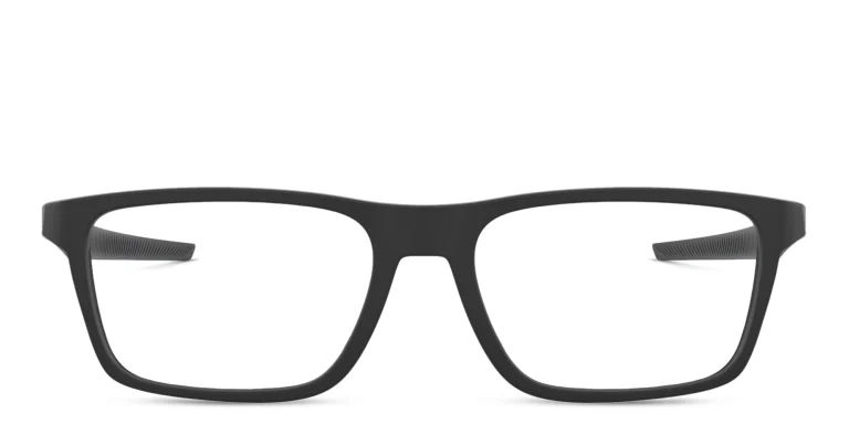 Shop Oakley Port Bow Rectangle Eyeglasses in Black online.