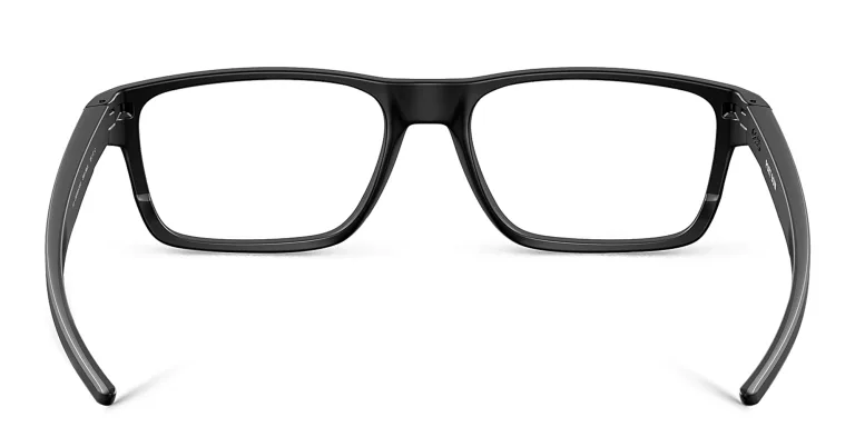Shop Oakley Port Bow Rectangle Eyeglasses in Black online.