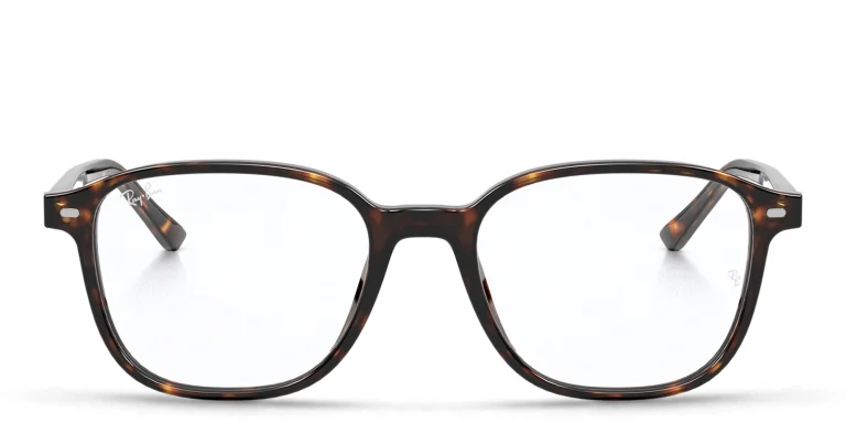 Shop Ray-Ban Leonard Optics Unisex Square Eyeglasses in Havana online.