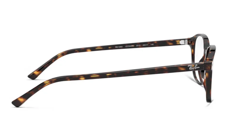 Shop Ray-Ban Leonard Optics Unisex Square Eyeglasses in Havana online.