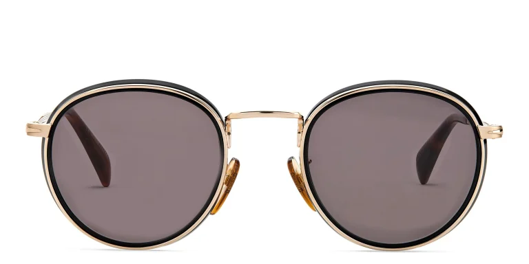 Shop DAVID BECKHAM Panthos Sunglasses in Gold online.