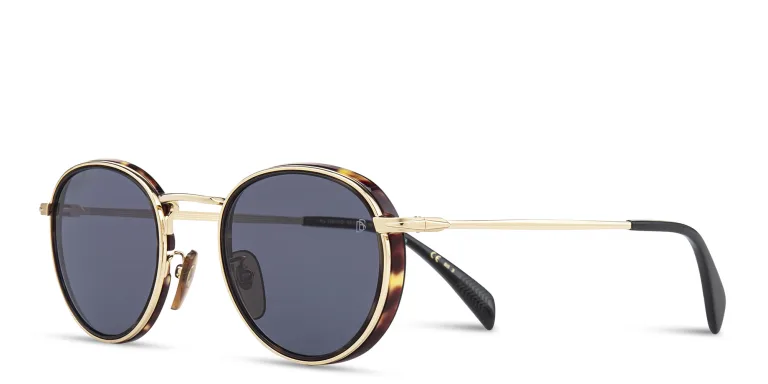 Shop DAVID BECKHAM Round Sunglasses in Havana online.
