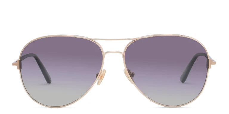 Shop TOM FORD Unisex Aviator Sunglasses in Gold online.