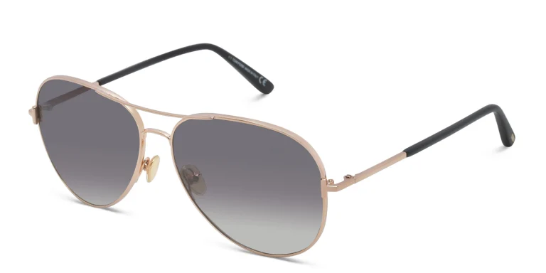Shop TOM FORD Unisex Aviator Sunglasses in Gold online.