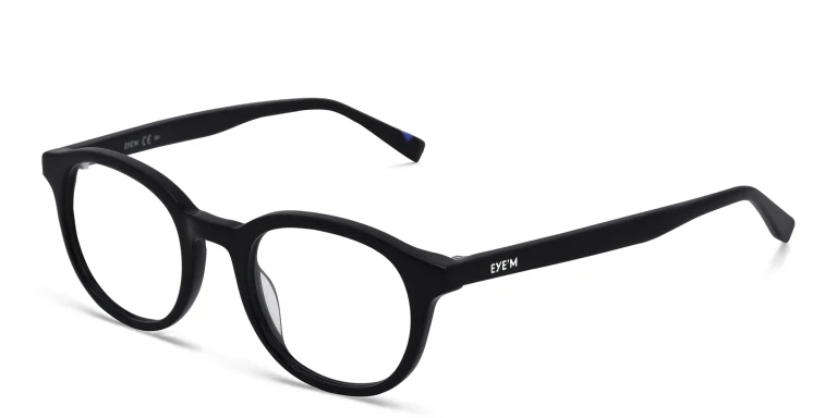 Shop EYE'M Round Eyeglasses in Black online.
