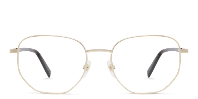 Shop EYE'M Irregular Eyeglasses in Gold online.