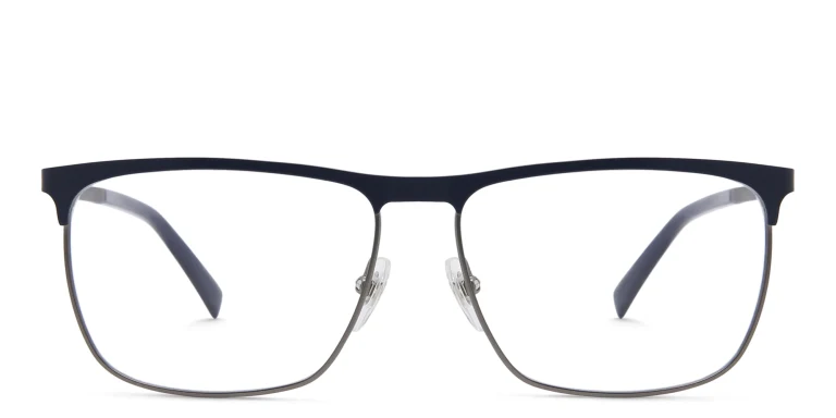 Shop EYE'M Wide Rectangle Eyeglasses in Blue online.