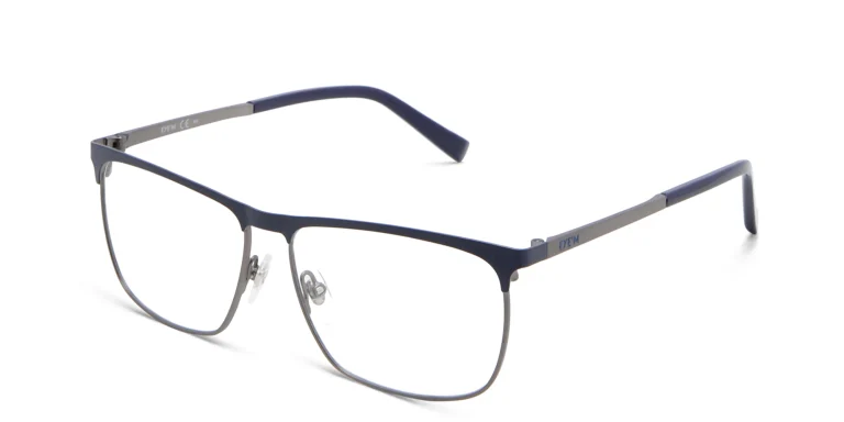 Shop EYE'M Wide Rectangle Eyeglasses in Blue online.