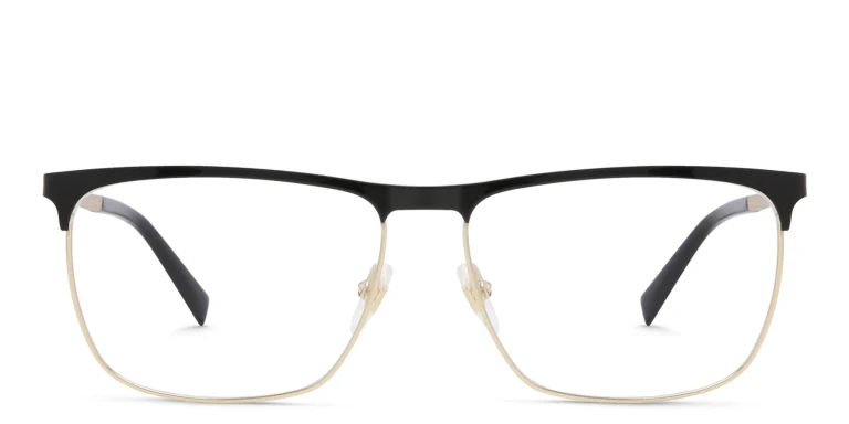 Shop EYE'M Wide Rectangle Eyeglasses in Black online.