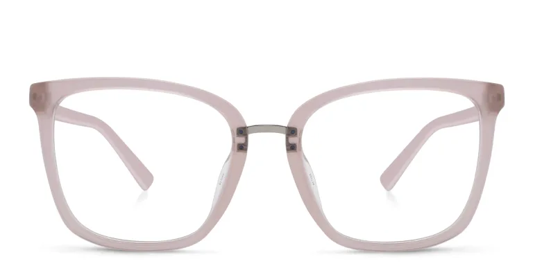 Shop EYE'M Square Eyeglasses in Nude online.