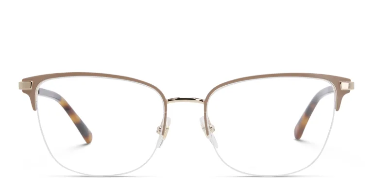 Shop EYE'M Half Rim Cat Eye Eyeglasses in Nude online.