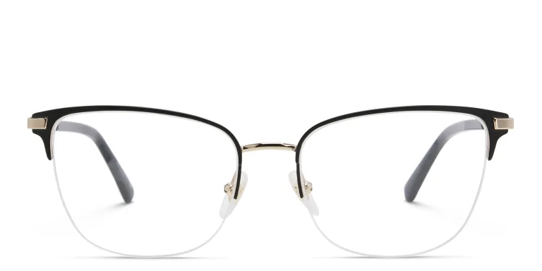 Shop EYE'M Half Rim Cat Eye Eyeglasses in Black online.