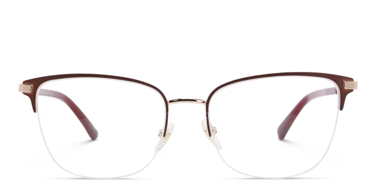 Shop EYE'M Half Rim Cat Eye Eyeglasses in Red online.