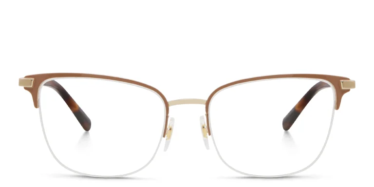 Shop EYE'M Half Rim Cat Eye Eyeglasses in Nude online.