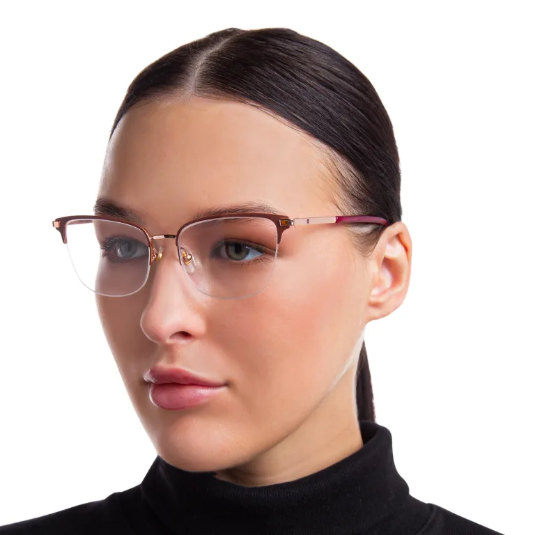 تسوق نظارة طبية بإطار كات آي نصف إطار EYE'M بلون أحمر أونلاين.