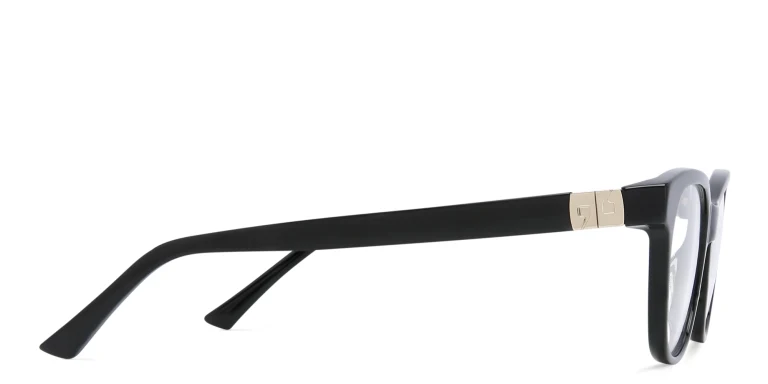 Shop EYE'M Square Eyeglasses in Black online.
