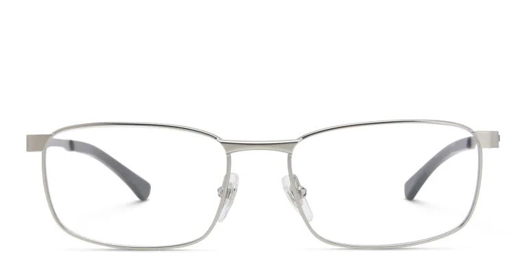 Shop EYE'M Rectangle Eyeglasses in Silver online.