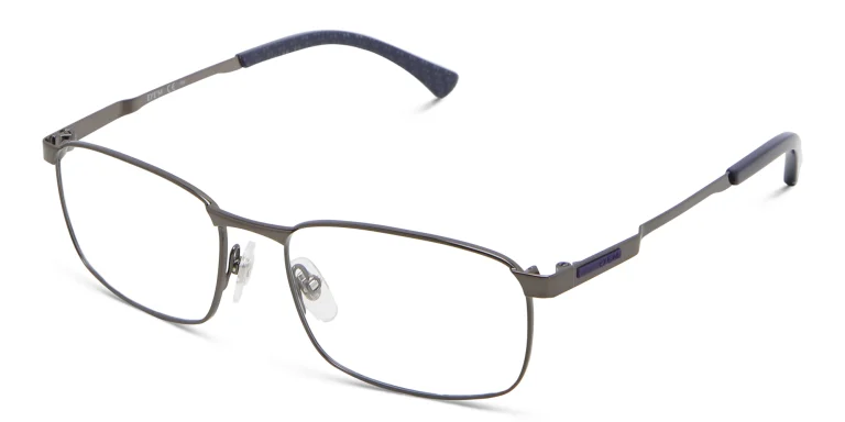 Shop EYE'M Rectangle Eyeglasses in Gunmetal online.