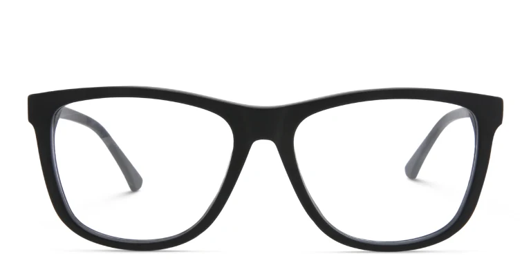 Shop EYE'M Wide Square Eyeglasses in Black online.
