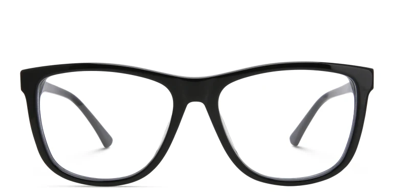 Shop EYE'M Wide Square Eyeglasses in Black online.