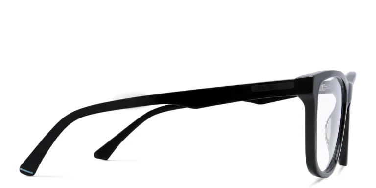 Shop EYE'M Wide Square Eyeglasses in Black online.