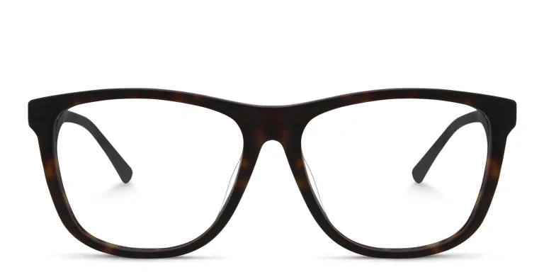 Shop EYE'M Wide Square Eyeglasses in Havana online.