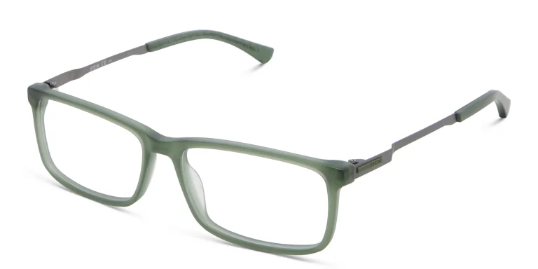 Shop EYE'M Wide Rectangle Eyeglasses in Green online.
