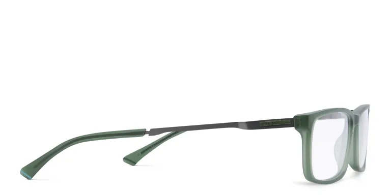 Shop EYE'M Wide Rectangle Eyeglasses in Green online.