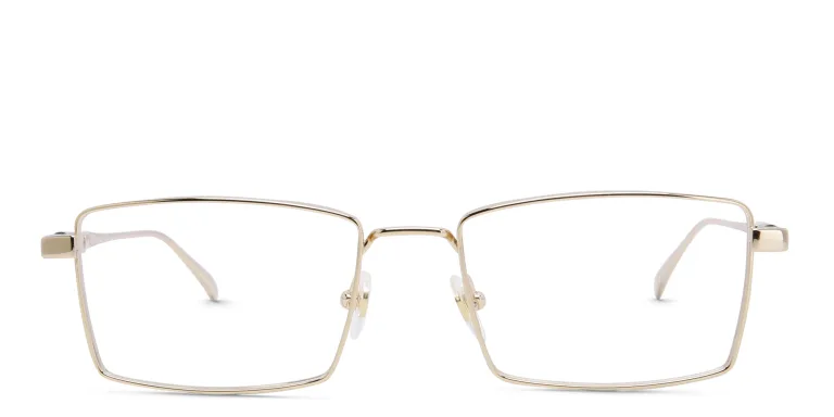 Shop EYE'M Rectangle Eyeglasses in Gold online.