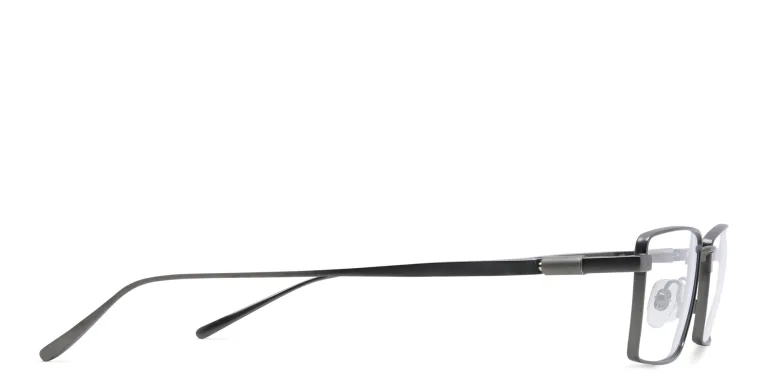 Shop EYE'M Rectangle Eyeglasses in Gunmetal online.