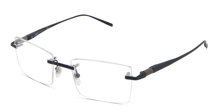 Shop EYE'M Rimless Rectangle Eyeglasses in Blue online.