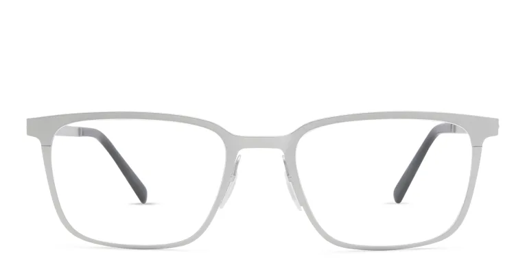 Shop EYE'M Rectangle Eyeglasses in Silver online.