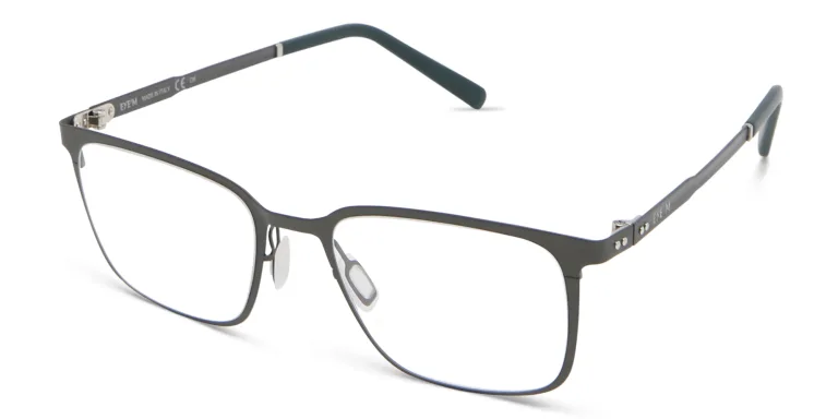 Shop EYE'M Rectangle Eyeglasses in Gunmetal online.