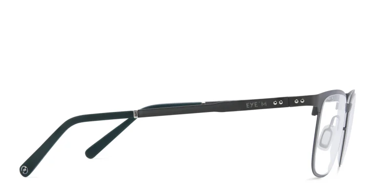 Shop EYE'M Rectangle Eyeglasses in Gunmetal online.