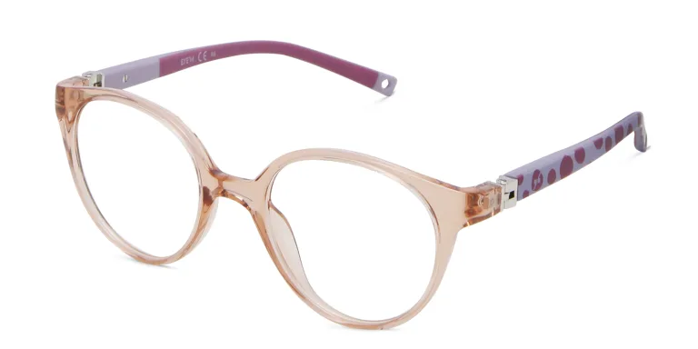 Shop EYE'M Kids Round Eyeglasses in Pink online.