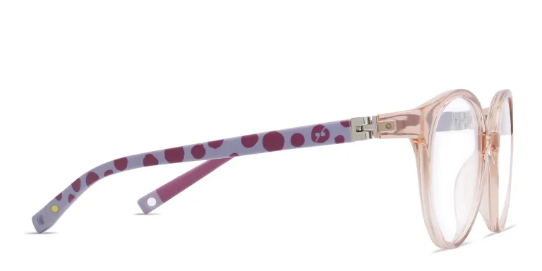 Shop EYE'M Kids Round Eyeglasses in Pink online.