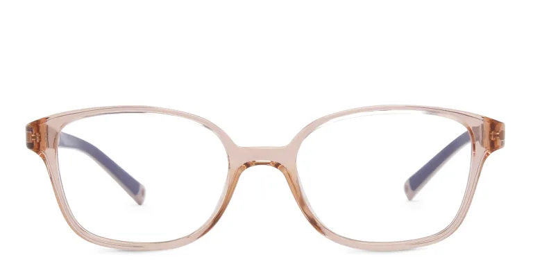 Shop EYE'M Kids Rectangle Eyeglasses in Nude online.