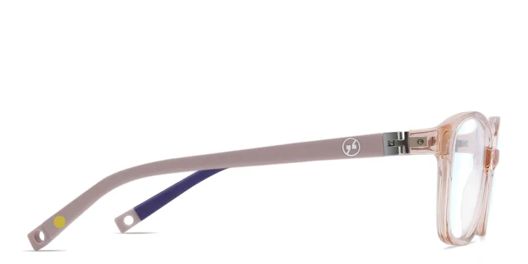 Shop EYE'M Kids Rectangle Eyeglasses in Nude online.