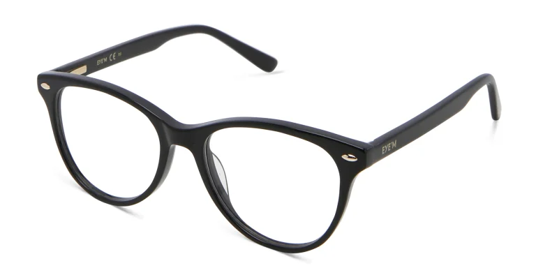 Shop EYE'M Kids Round Eyeglasses in Black online.