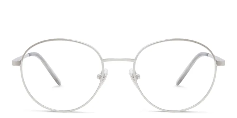 Shop EYE'M Kids Round Eyeglasses in Silver online.