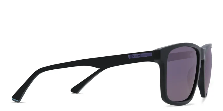 Shop EYE'M Square Sunglasses in Black online.