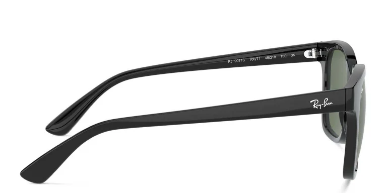Shop Ray-Ban Junior Kids Square Sunglasses in Black online.