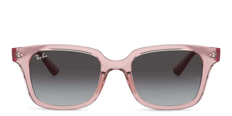 Shop Ray-Ban Junior Kids Square Sunglasses in Pink online.
