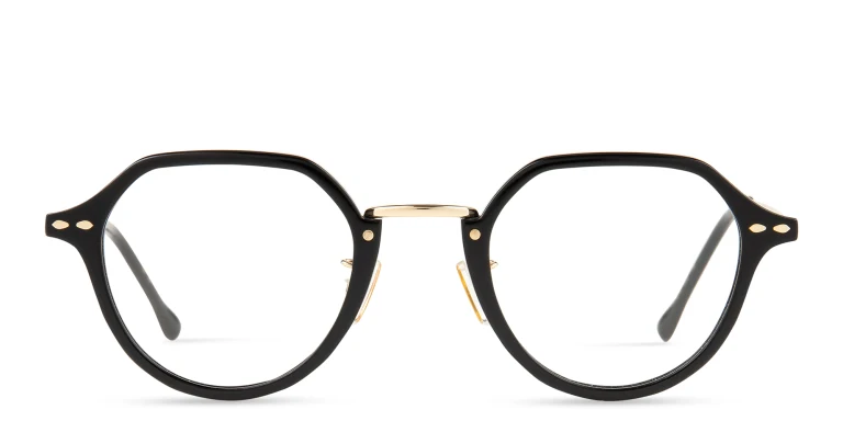 Shop ISABEL MARANT Irregular Eyeglasses in Black online.