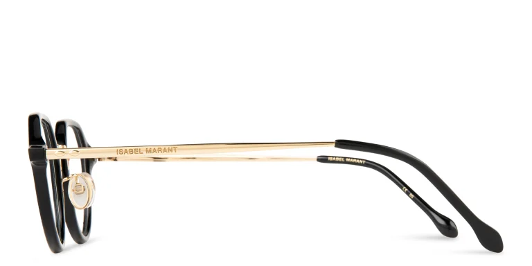 Shop ISABEL MARANT Irregular Eyeglasses in Black online.