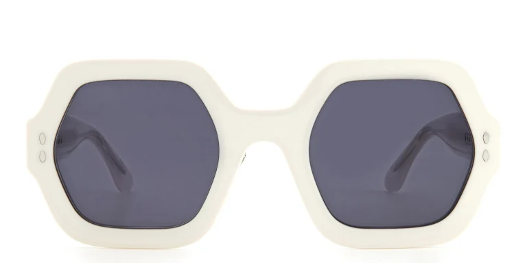 Shop ISABEL MARANT Irregular Sunglasses in Beige online.