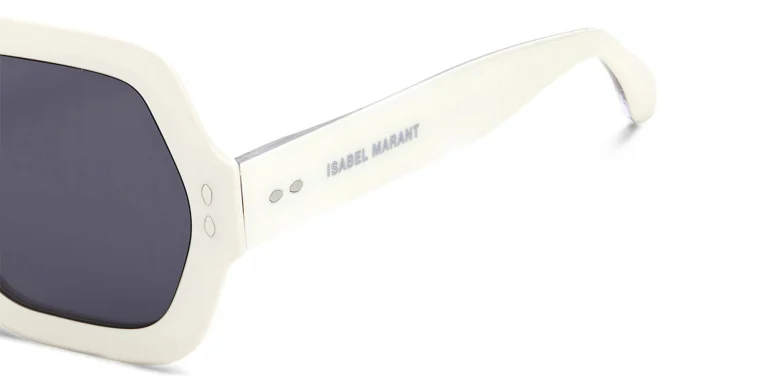Shop ISABEL MARANT Irregular Sunglasses in Beige online.